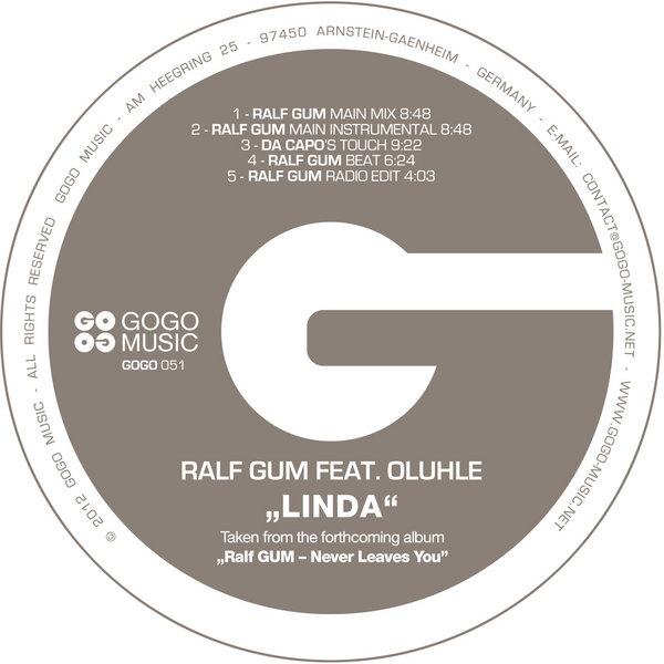 Ralf GUM feat. Oluhle - Linda (Incl. Da Capo Remix)