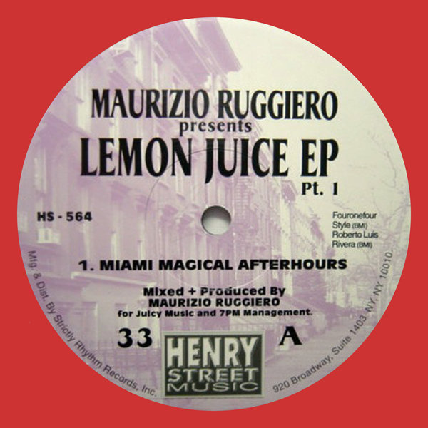 Maurizio Ruggiero - Lemon Juice EP REMASTERED