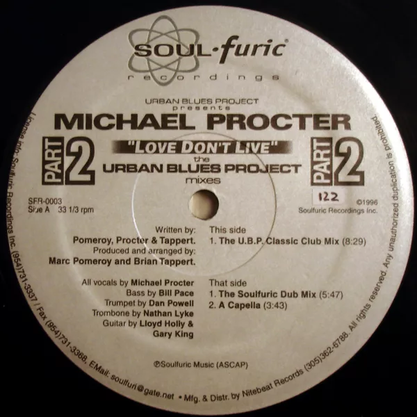 UBP Ft Michael Procter - Love Don't Live - Part 2 (UBP Mixes)