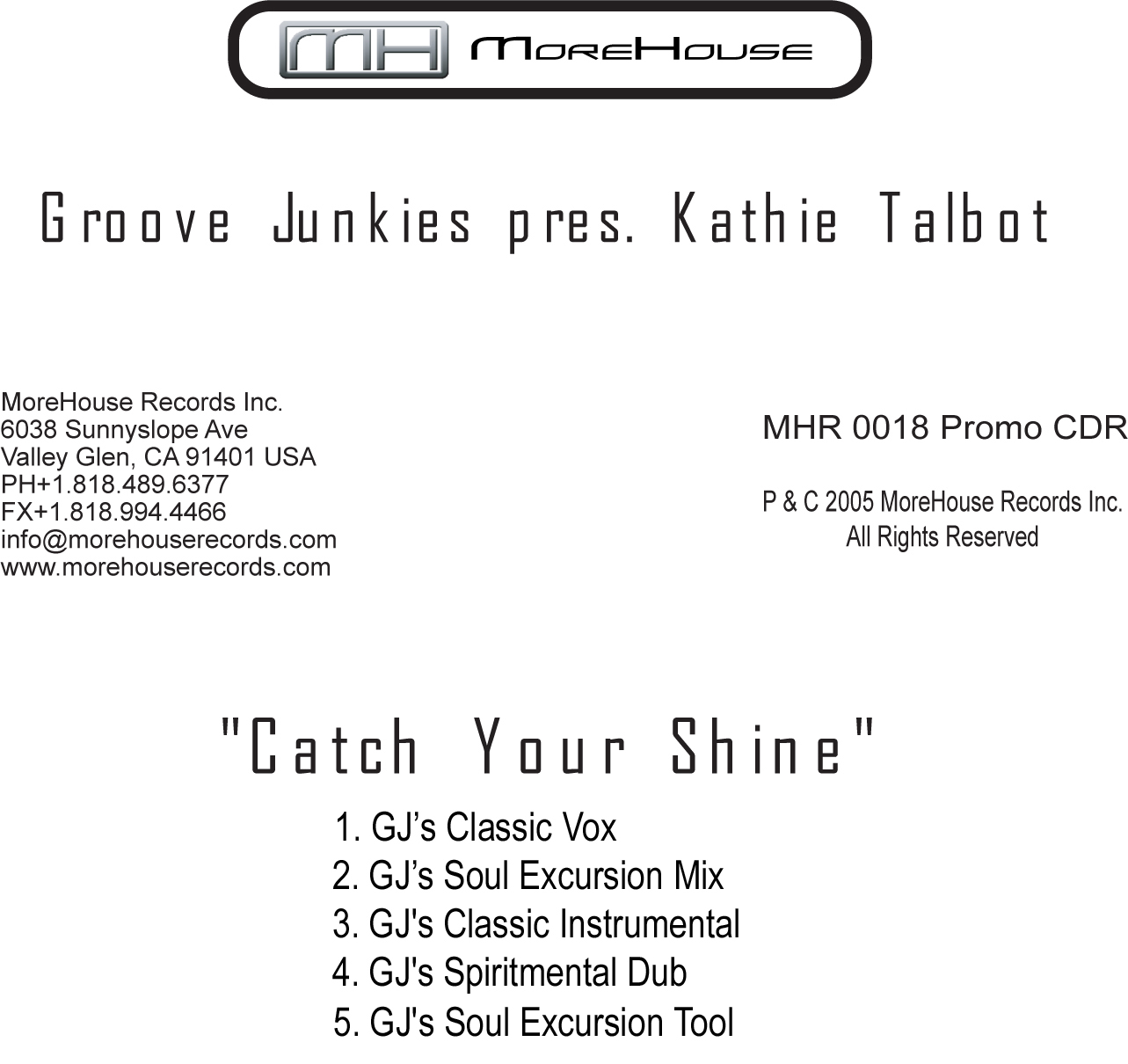 Groove Junkies Pres. Kathie Talbot - Catch Your Shine