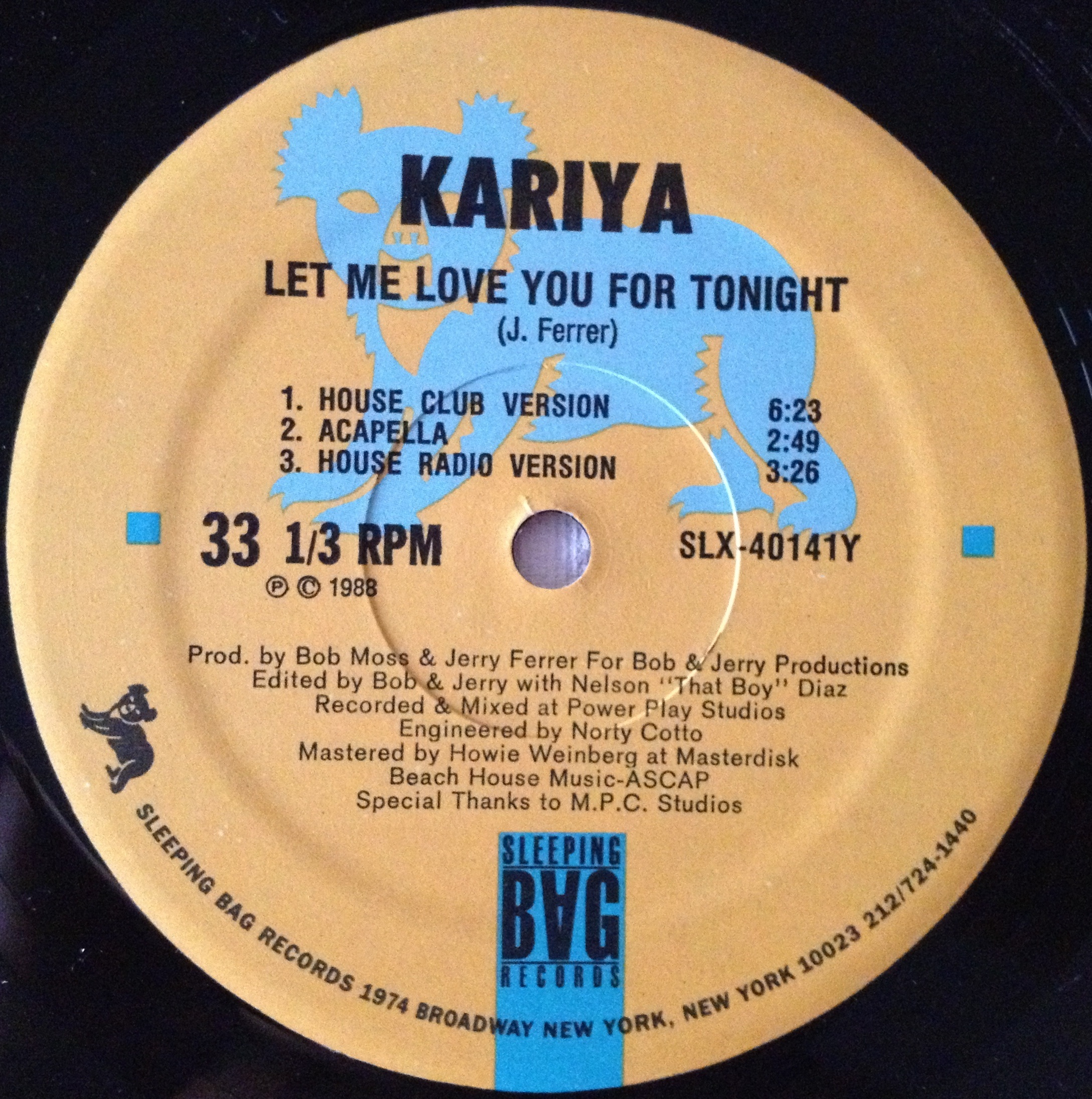 Kariya - Let Me Love You For Tonight (VINYL)