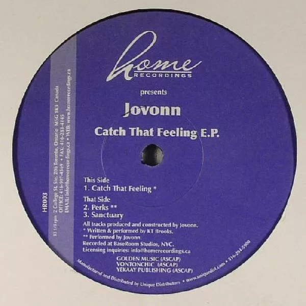 Jovonn Ft K.T. Brooks - Catch That Feeling EP