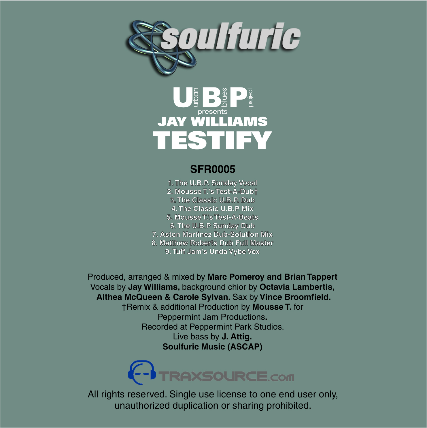 UBP Presents Jay Williams - Testify