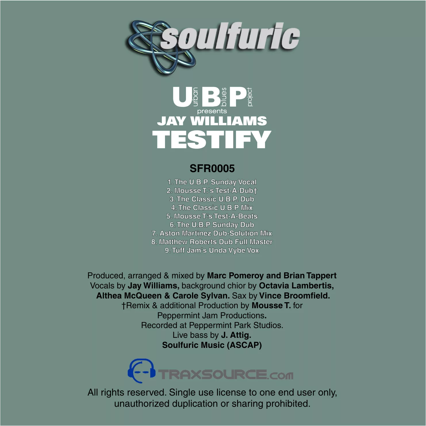 UBP Presents Jay Williams - Testify