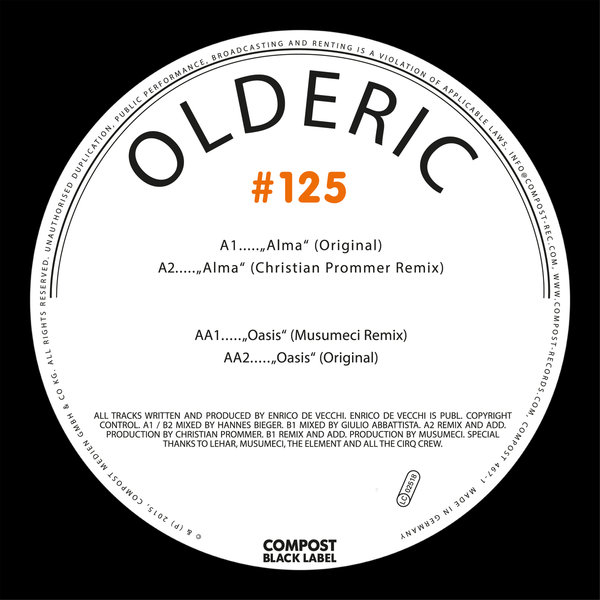 Olderic - Compost Black Label #125 - Alma EP