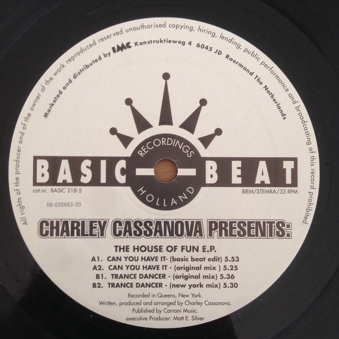 Charley Cassanova - The House Of Fun EP
