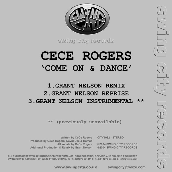 CeCe Rogers - Come On & Dance / CITY1062