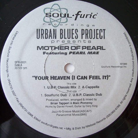 Mother Of Pearl feat. Pearlie Mae - Your Heaven (I Can Feel It) / SFR0001-TS