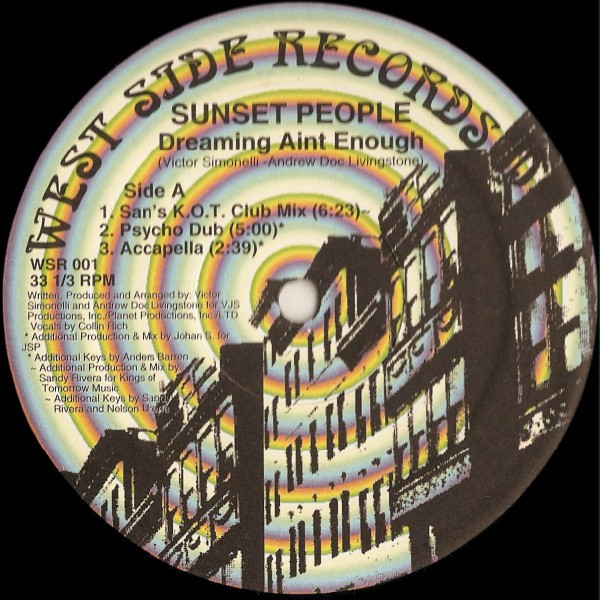 Sunset People - Dreaming Aint Enough / WSR 001