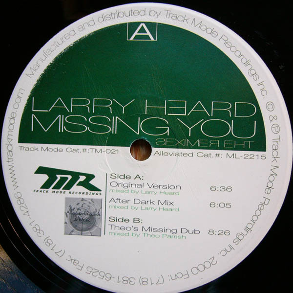 Larry Heard - Missing You (The Remixes) / ML-2215 - Vinyl