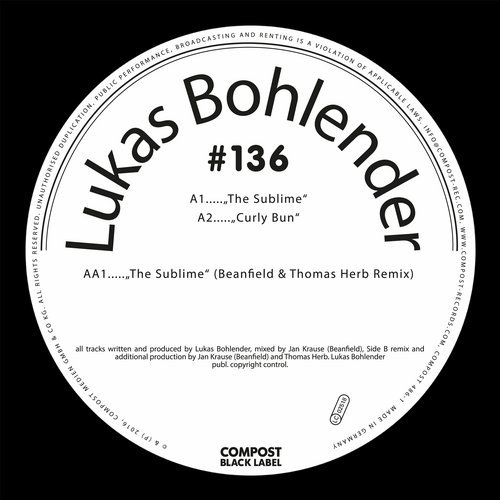 Lukas Bohlender - The Sublime EP - Compost Black Label #136 / CPT4863