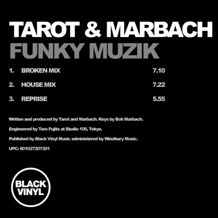 Tarot & Marbach - Funky Muzik / Black Vinyl