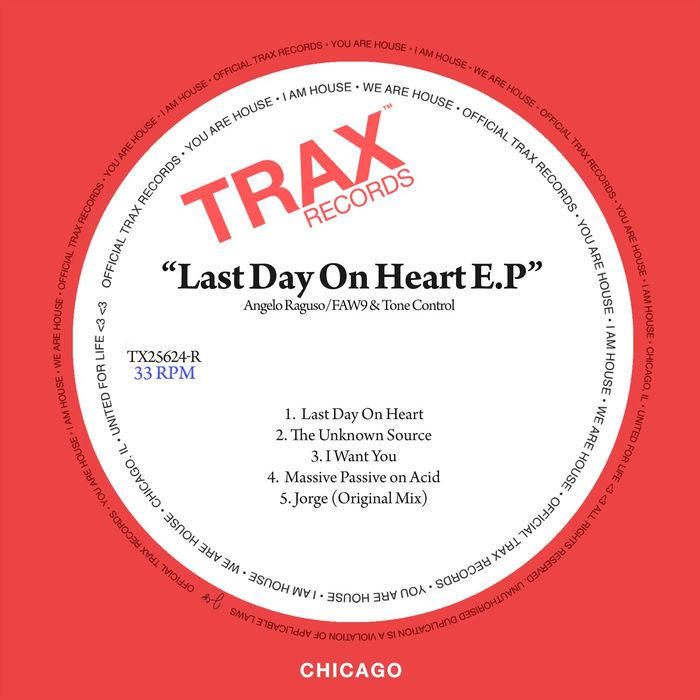 Angelo Raguso - Last Day On Heart EP / Trax US