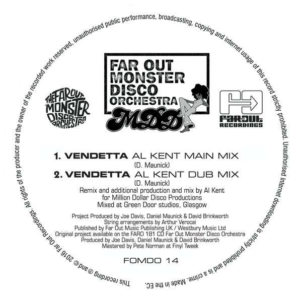 Far Out Monster Disco Orchestra feat. Arthur Verocai - Vendetta / Far Out Recordings