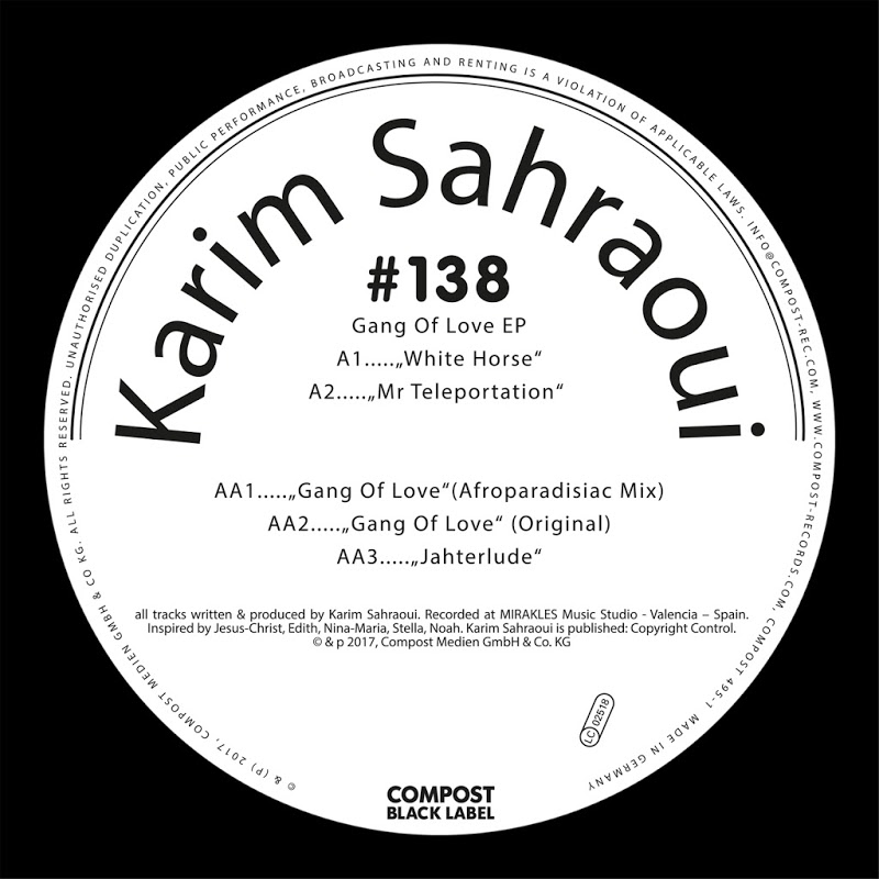 Karim Sahraoui - Gang of Love EP-Compost Black Label #138 / Compost