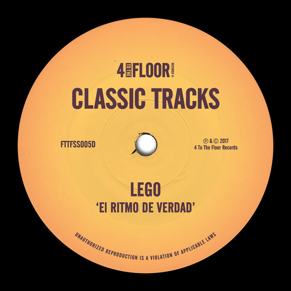 Lego - El Ritmo De Verdad / 4 To The Floor Records