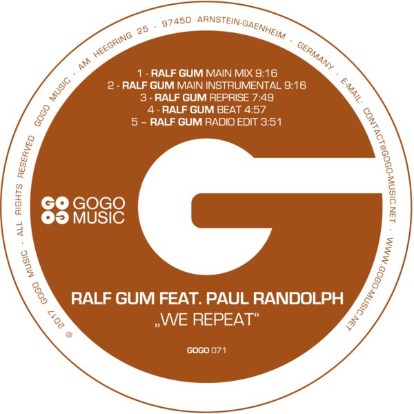Ralf GUM feat. Paul Randolph - We Repeat / GOGO Music