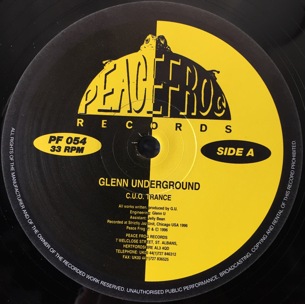 Glenn Underground - C.V.O. Trance / Peacefrog Records