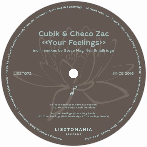 Cubik & Checo Zac - Your Feelings / Lisztomania Records