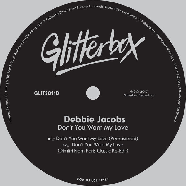 Debbie Jacobs - Dont You Want My Love / Glitterbox Recordings