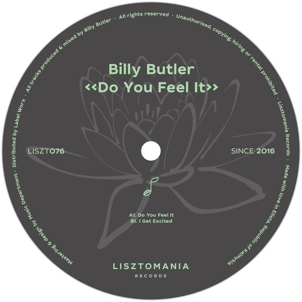 Billy Butler - Do You Feel It / Lisztomania Records