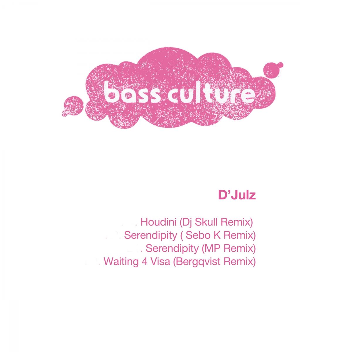 D'Julz - Houdini Remixes / Bass Culture Records