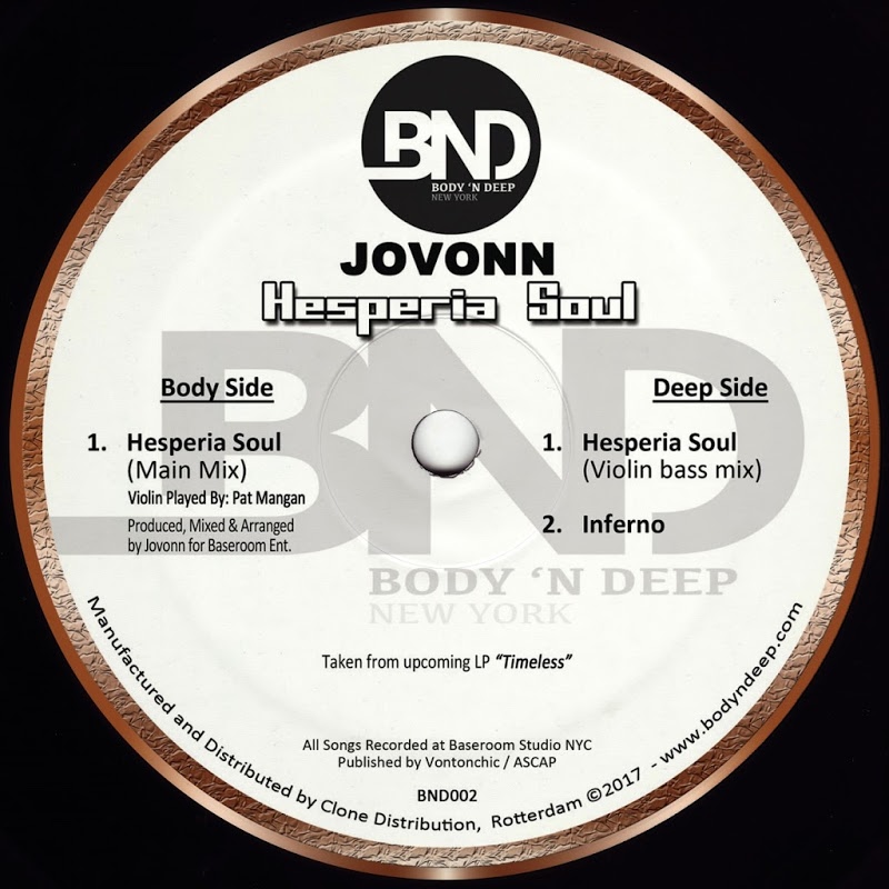 Jovonn - Hesperia Soul / Body'N Deep