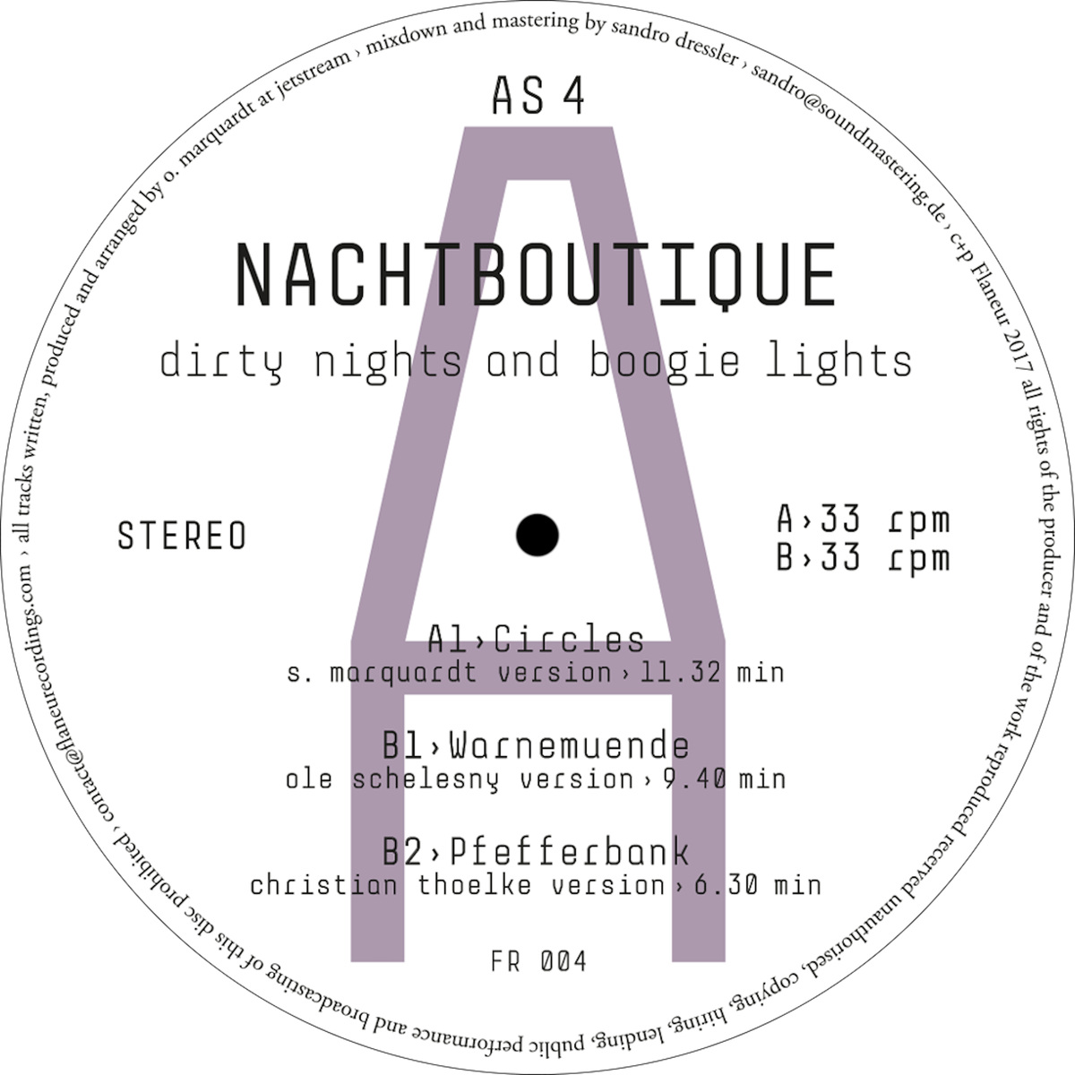 Nachtboutique - Dirty Night's and Boogie Light's Album Sampler 4 / Flaneur Records