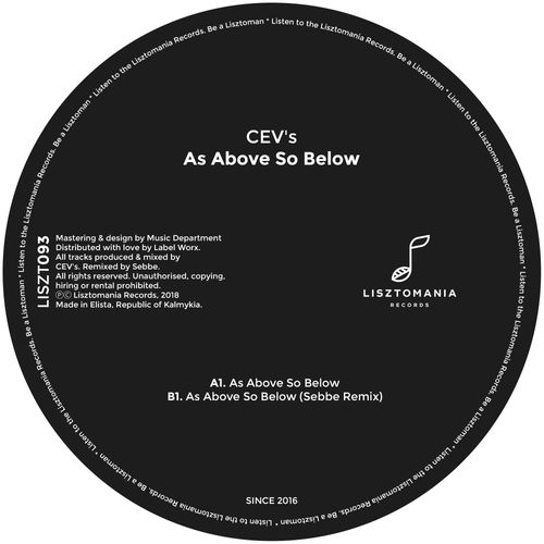 CEV's - As Above So Below / Lisztomania Records