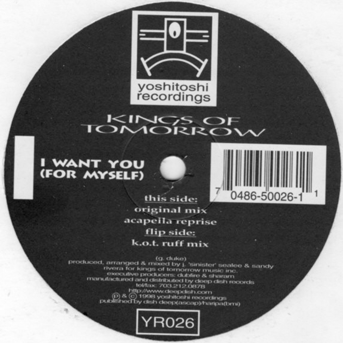 Kings of Tomorrow - I Want You (For Myself) / Yoshitoshi Recordings