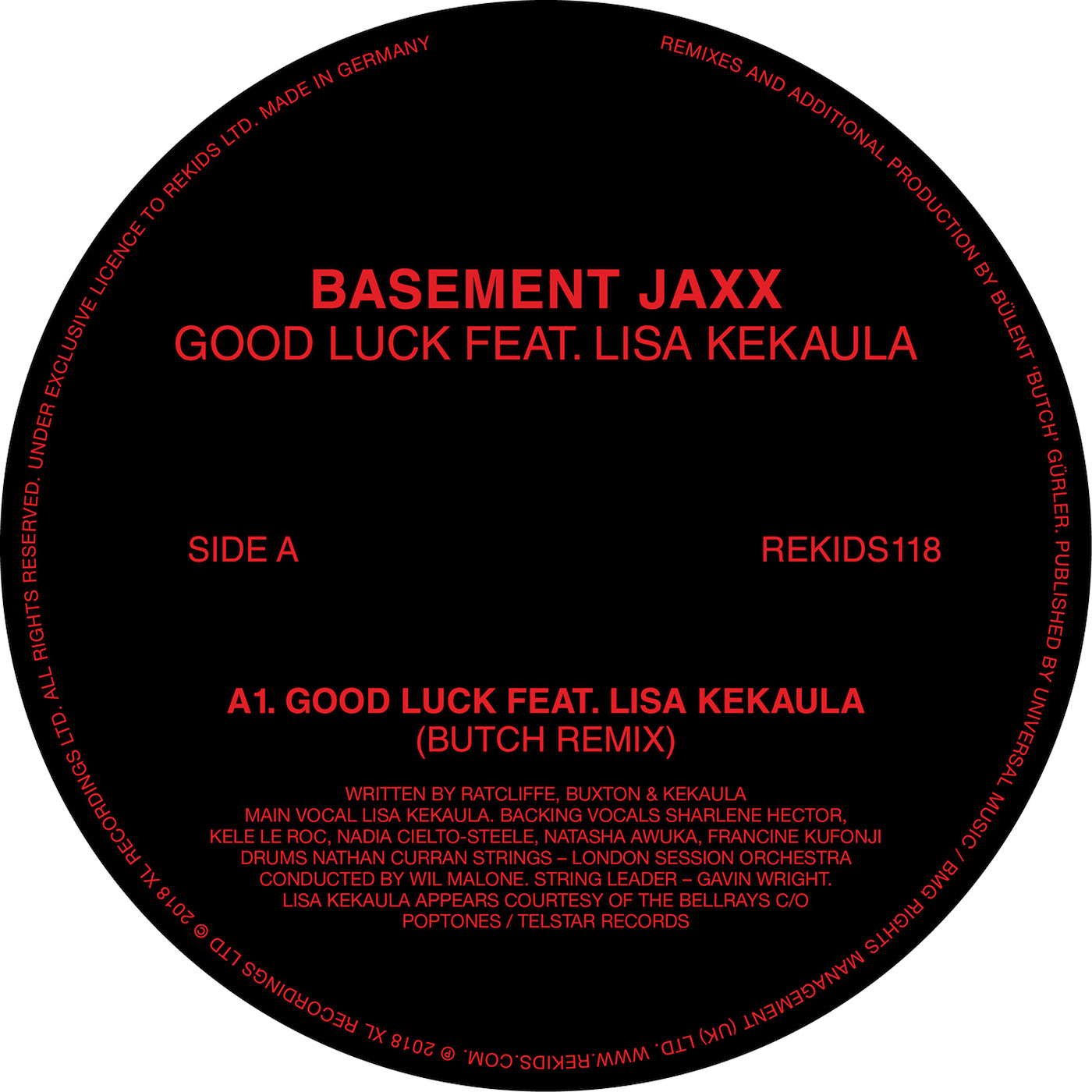 Basement Jaxx - Good Luck feat. Lisa Kekaula (Butch Remixes) / Rekids