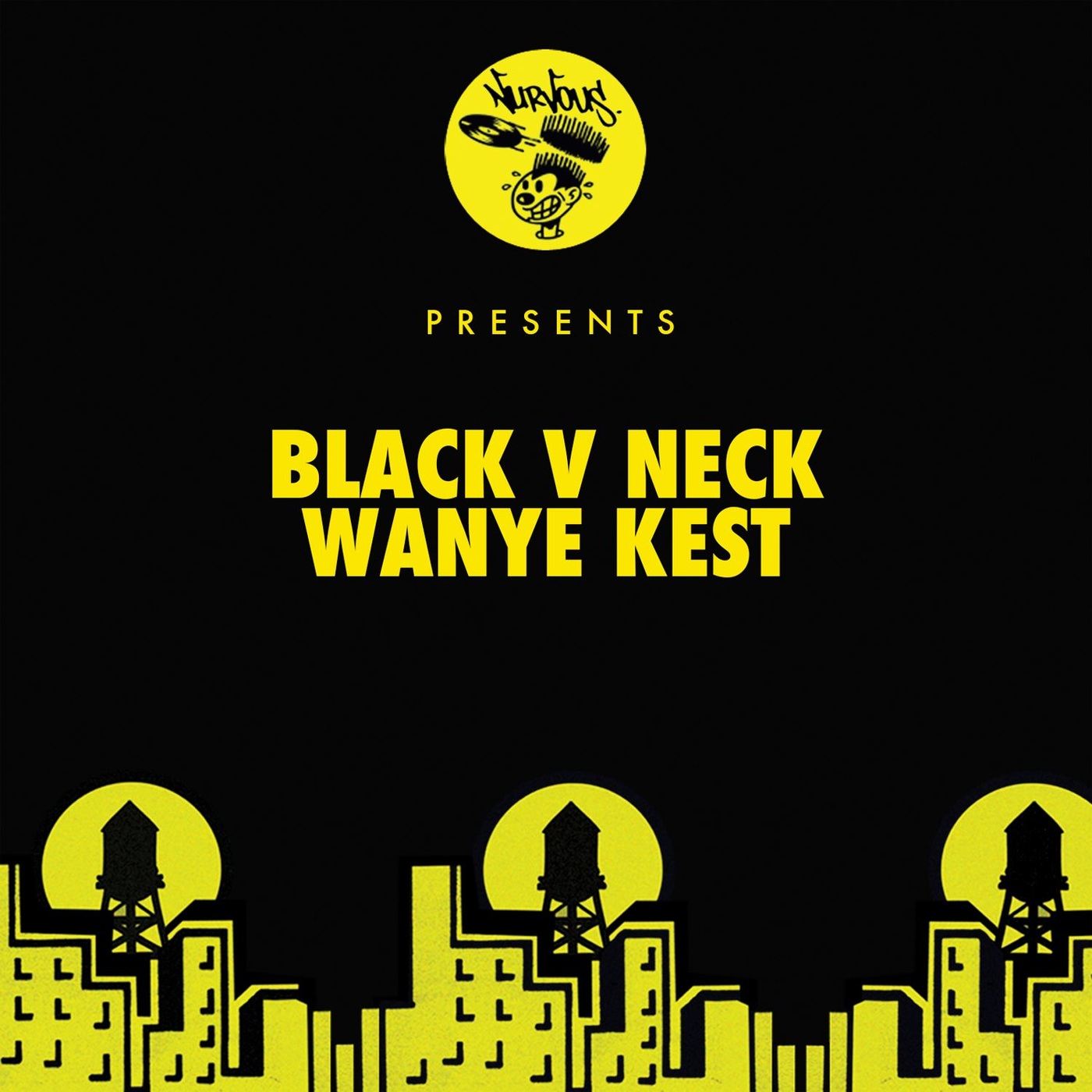 Black V Neck - Wanye Kest / Nurvous Records