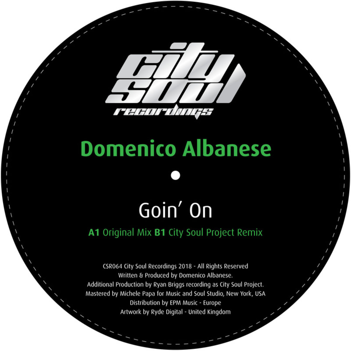 Domenico Albanese - Goin' On / City Soul Recordings