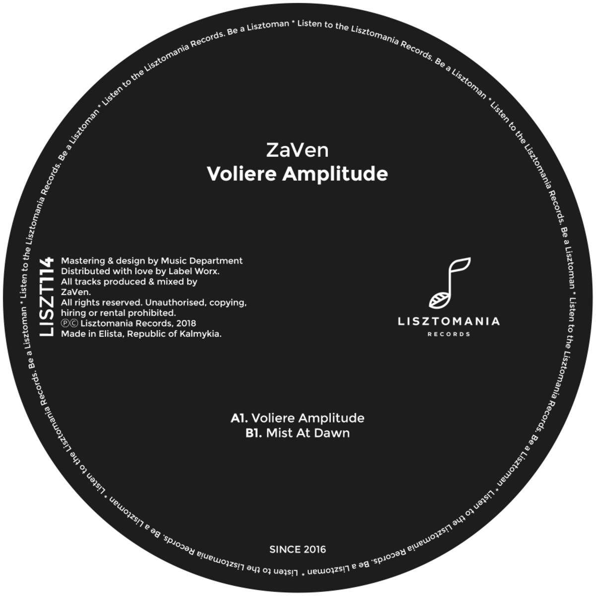 Zaven - Voliere Amplitude / Lisztomania Records