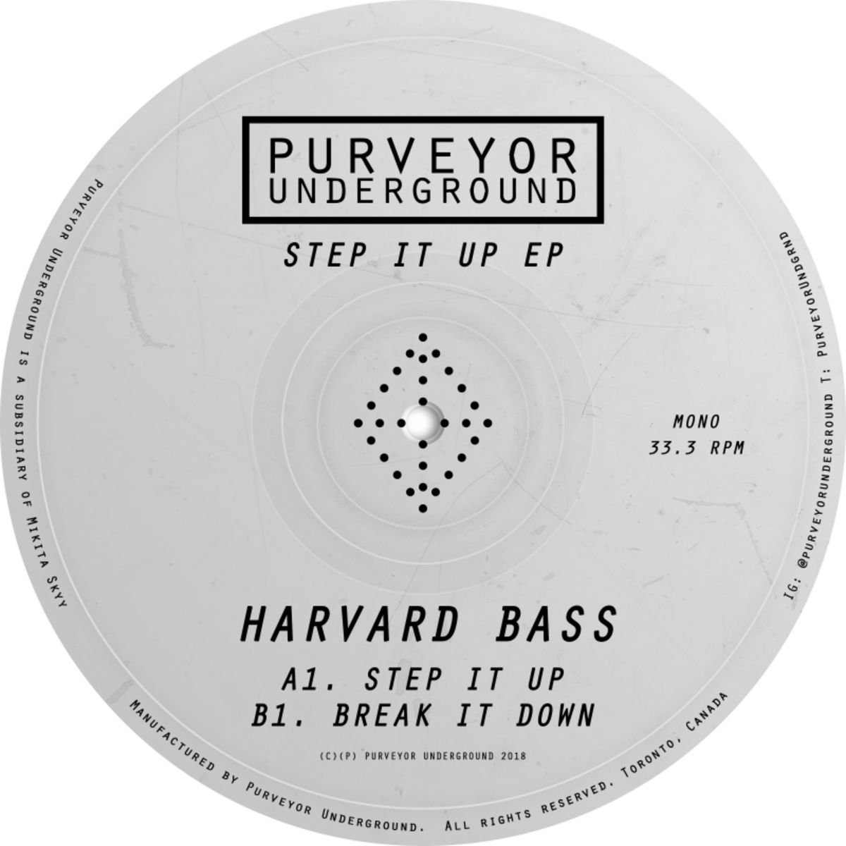 Harvard Bass - Step It Up / Purveyor Underground