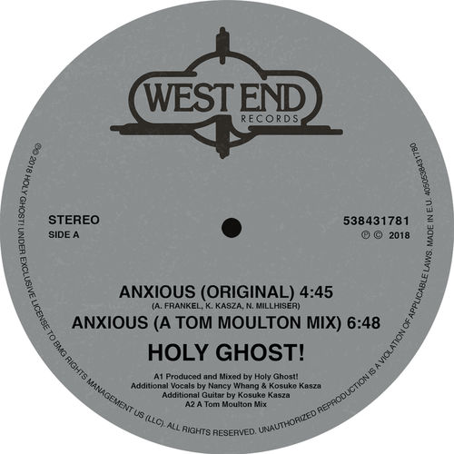 Holy Ghost! & The Chuck Davis Orchestra - Anxious / Spirit of Sunshine / West End