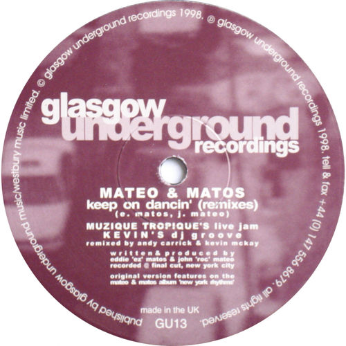Mateo & Matos - Keep on Dancin' (Remixes) / Glasgow Underground