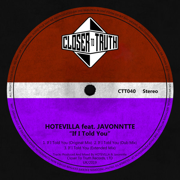 Hotevilla ft Javonntte - If I Told You / Closer To Truth