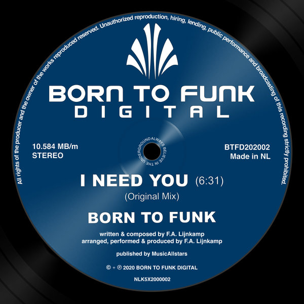 Born To Funk - I Need You / Born To Funk Digital