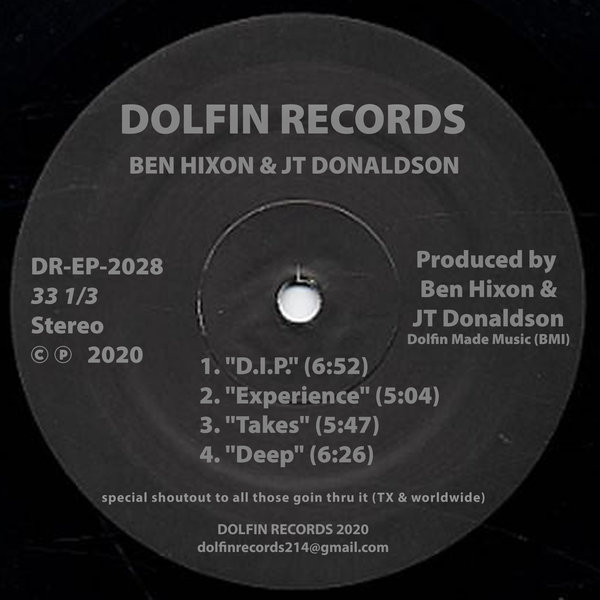 Ben Hixon & JT Donaldson - DR​-​EP​-​2028 / Dolfin Records