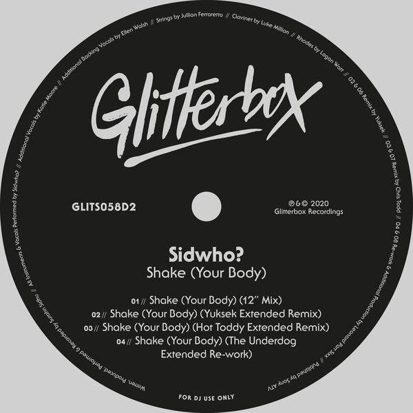 Sidwho? - Shake (Your Body) / Glitterbox Recordings