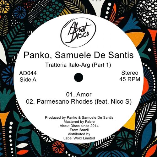 Panko & Samuele De Santis - Trattoria Italo-Arg EP, Pt. 1 / About Disco Records