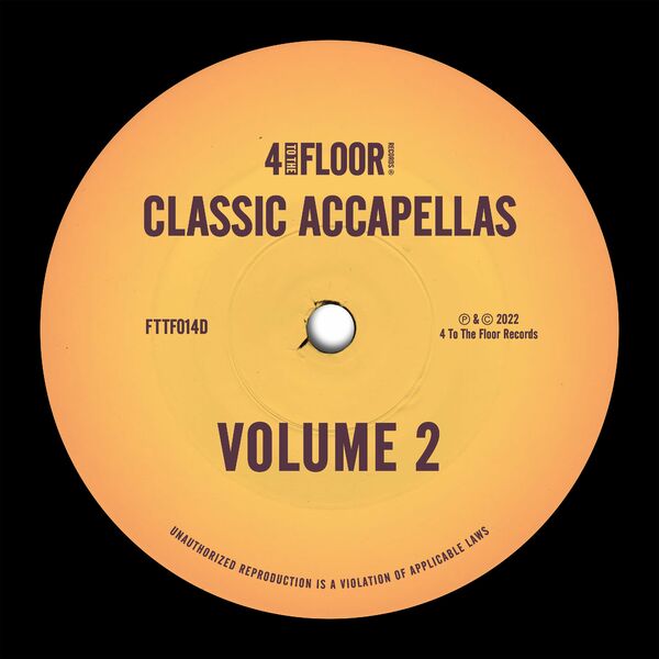 VA - 4 To The Floor Accapellas, Vol. 2 / 4 To The Floor Records