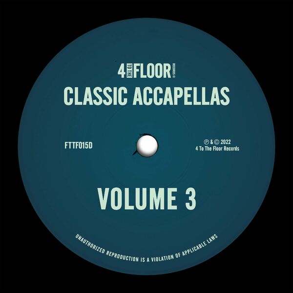 VA - 4 To The Floor Accapellas, Vol. 3 / 4 To The Floor Records