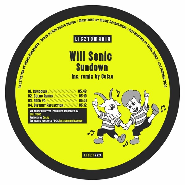 Will Sonic - Sundown / Lisztomania Records