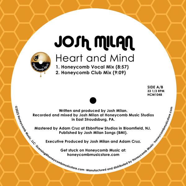 Josh Milan - Heart And Mind / Honeycomb Music