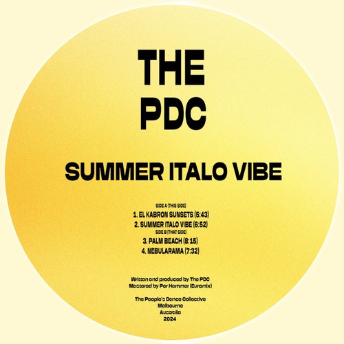 The PDC - Summer Italo Vibe on The People's Dance Collective