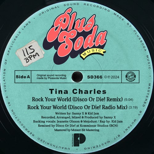 Tina Charles - Rock Your World (Disco Or Die! Remix) on Plus Soda Music