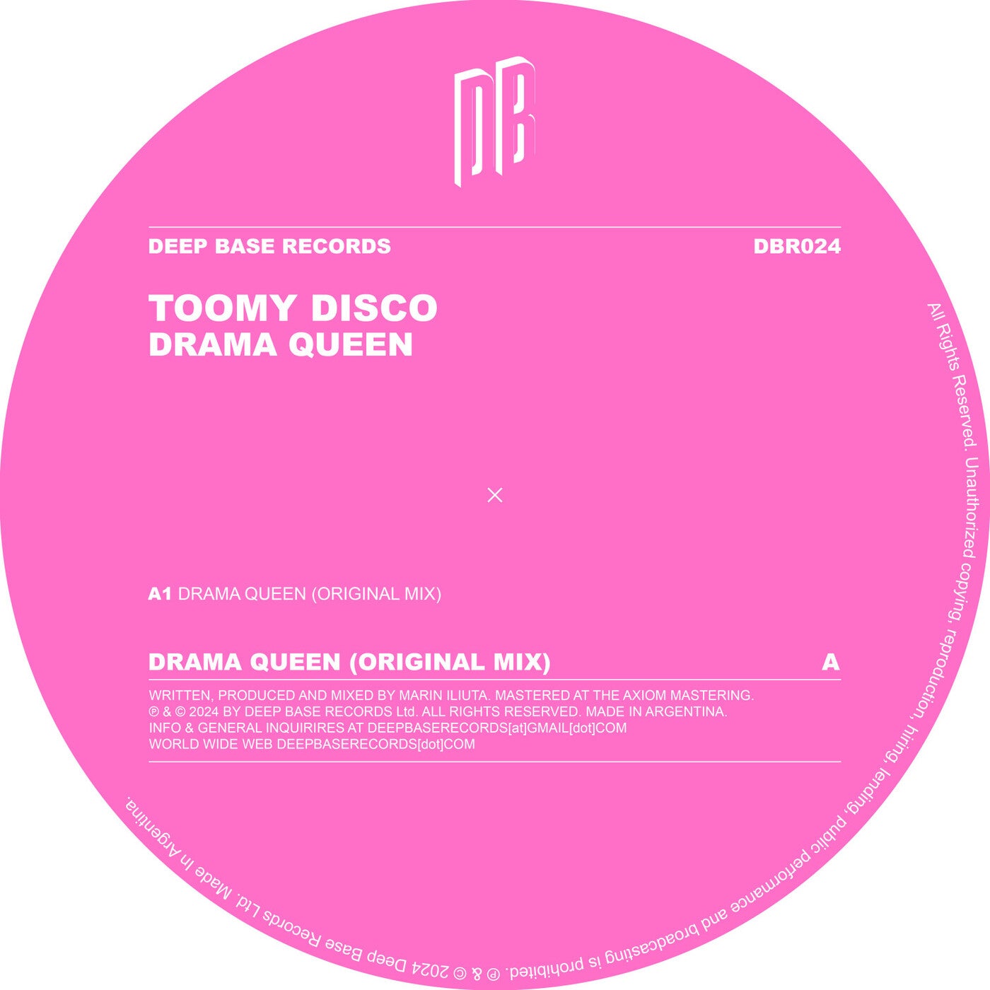 Toomy Disco - Drama Queen on Deep Base Records